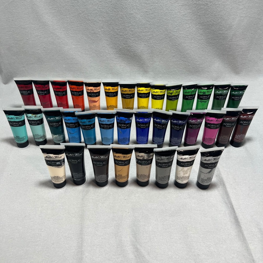Master's Touch Acrylic Paint Lot of 36 Fine Art Studio Assorted Colors Rainbow